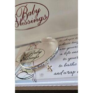 Cross Baby Blessings Bracelet Gift Birth Christening Dedication